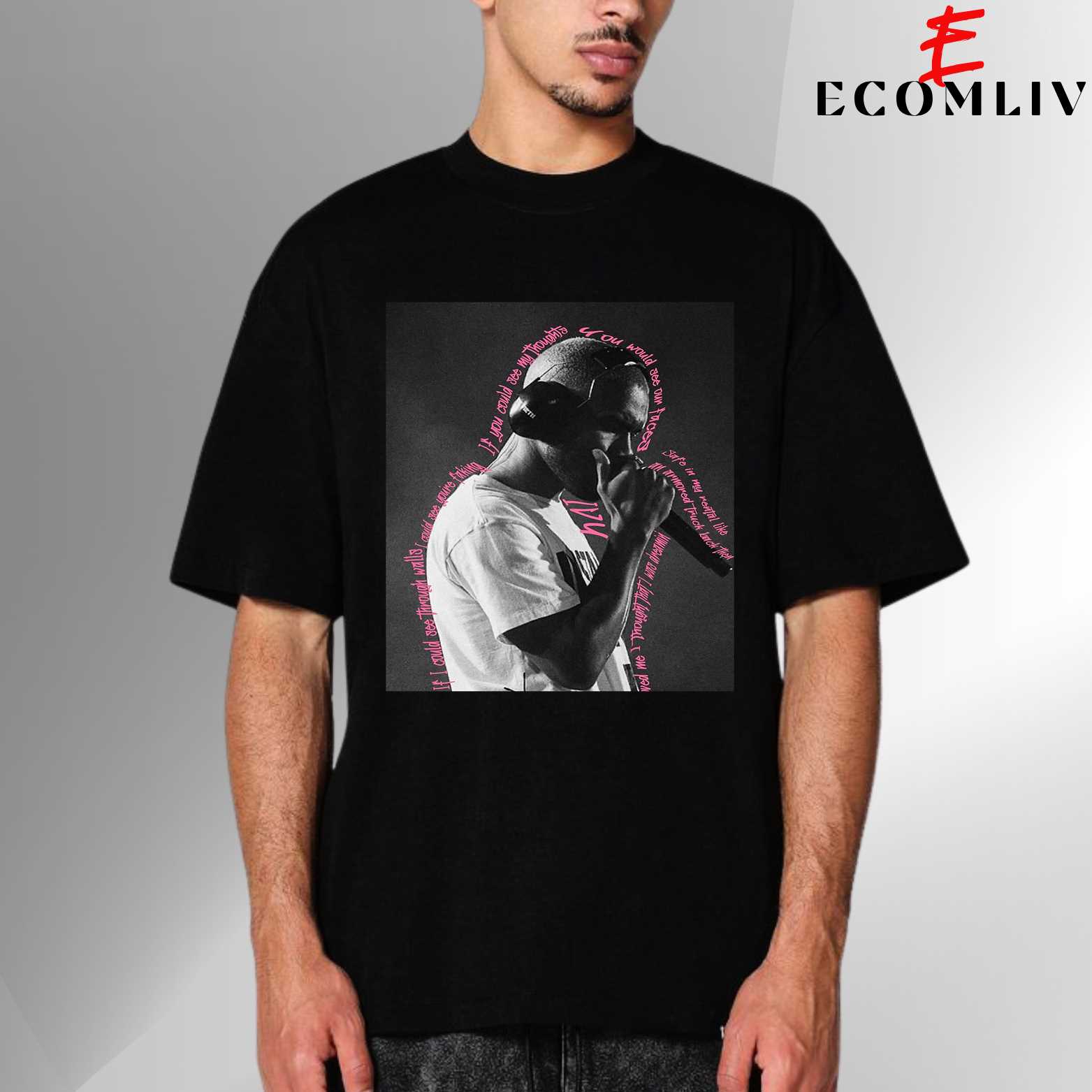 Frank Ocean Face T-Shirt, Music Aesthetic Vibe T‑shirt